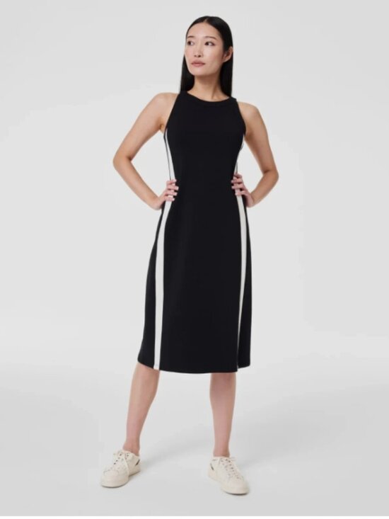 SPANX Dresses & Skirts - NWT Spanx AirEssentials Side Strip Tank Midi Dress - Very Black Sz. L